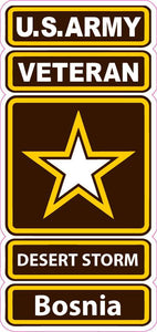 U.S. Army Veteran Desert Storm Bosnia Decal