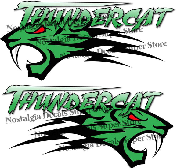 Arctic Cat Thundercat Green Decals Pair - 14