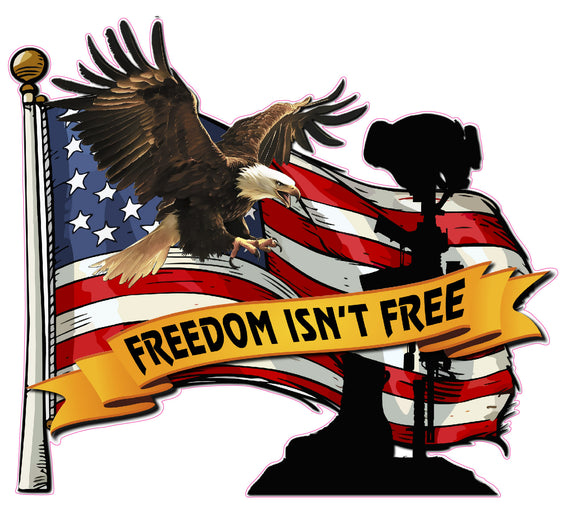 Freedom isn't free  Battle Cross Decal