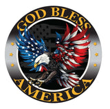 God bless America American flag Eagle decal