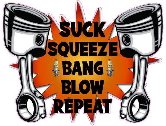 Suck, squeeze, bang, blow, repeat decal