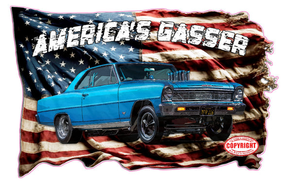 America's Gasser decal Nostalgia drag racing