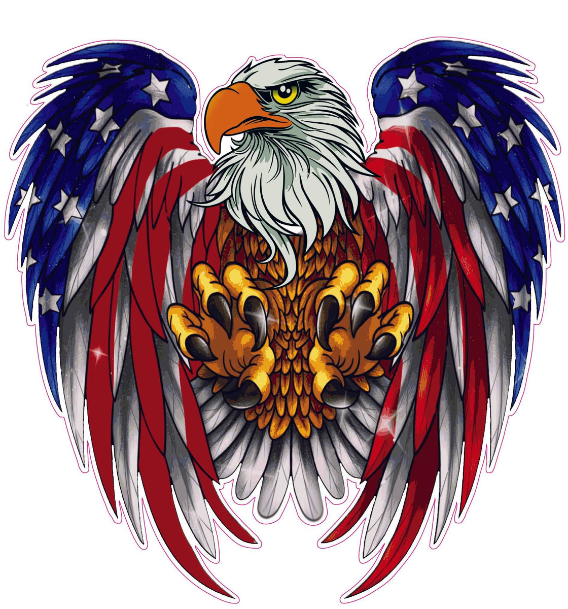 Defending American bald eagle decal | Nostalgia Decals Patriotic Vinyl ...