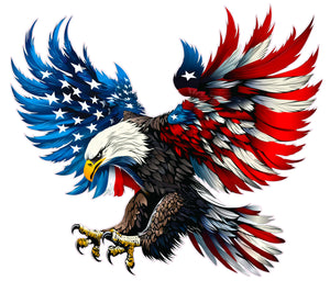 American Flag Bald Eagle Red White Blue Patriotic Decals