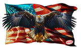 Patriotic American Flag bald eagle Decal