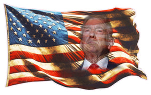 trump American flag decal