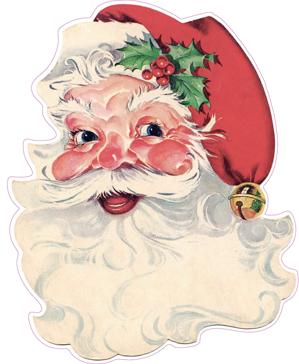 Santa Claus Face Window and Wall Decor Decal | Nostalgia Decals Wall ...