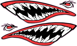 Shark teeth mouth pair Decal