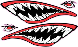 Shark teeth mouth pair Decal