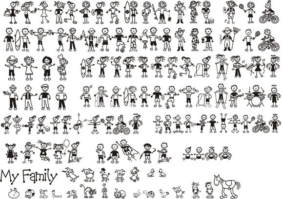 Stick Family Charactors