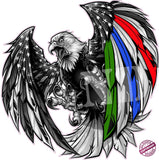 Thin Green Blue Red Line Military Law enforcement First Responders American Flag Eagle decal