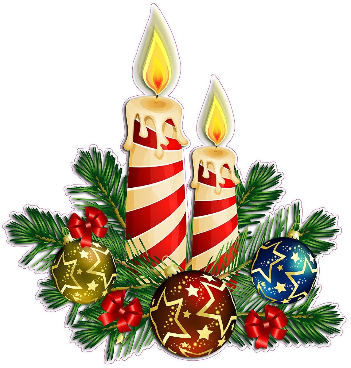Christmas Candle Wall or Window Decor Decal | Nostalgia Decals Wall ...