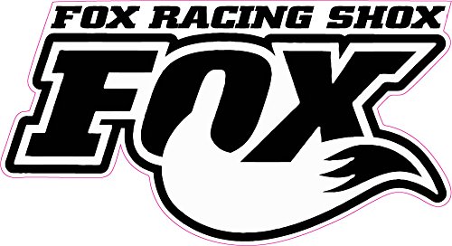 FOX RACING LOGO WITH TAIL /WHITE/ Vinyl Window Decal #FX-1 ( 3.4