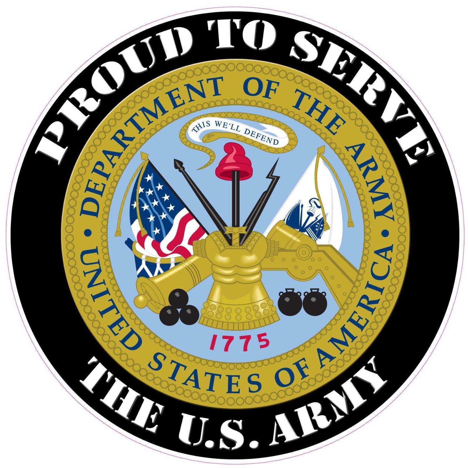 Proud to Serve the U.S. Army Decal | Nostalgia Decals Military Vinyl ...