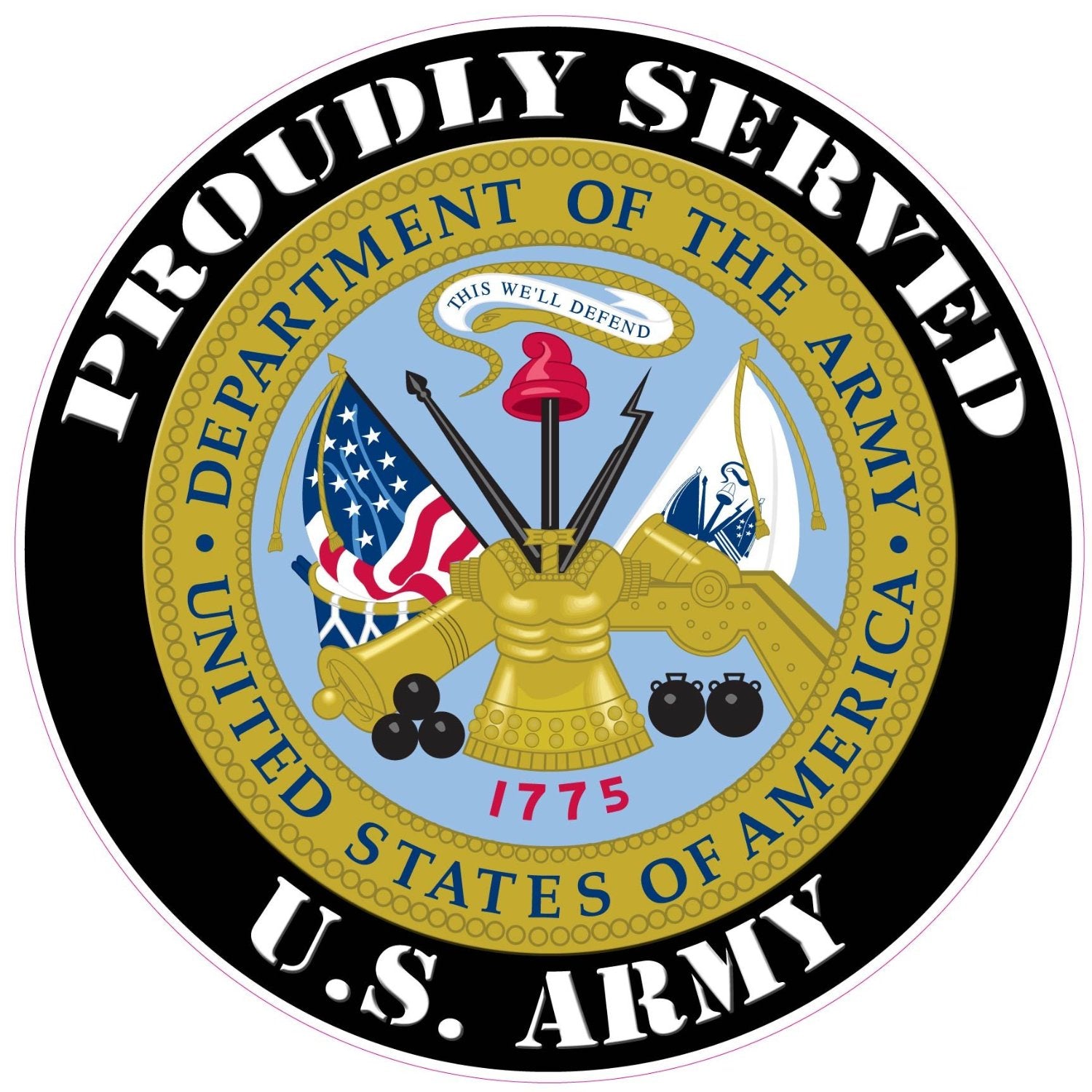 U.S. Army Stickers 1.5 Circle - Free Shipping
