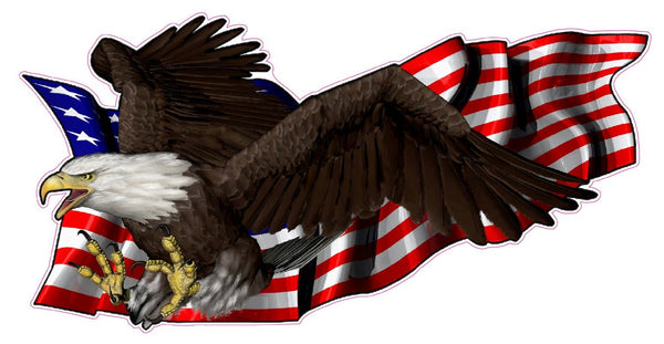 The American Bald Eagle American Flag Decal