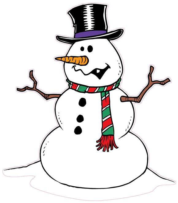 Christmas and Holiday Wall Decor Snowman Decal | Nostalgia Decals Wall ...