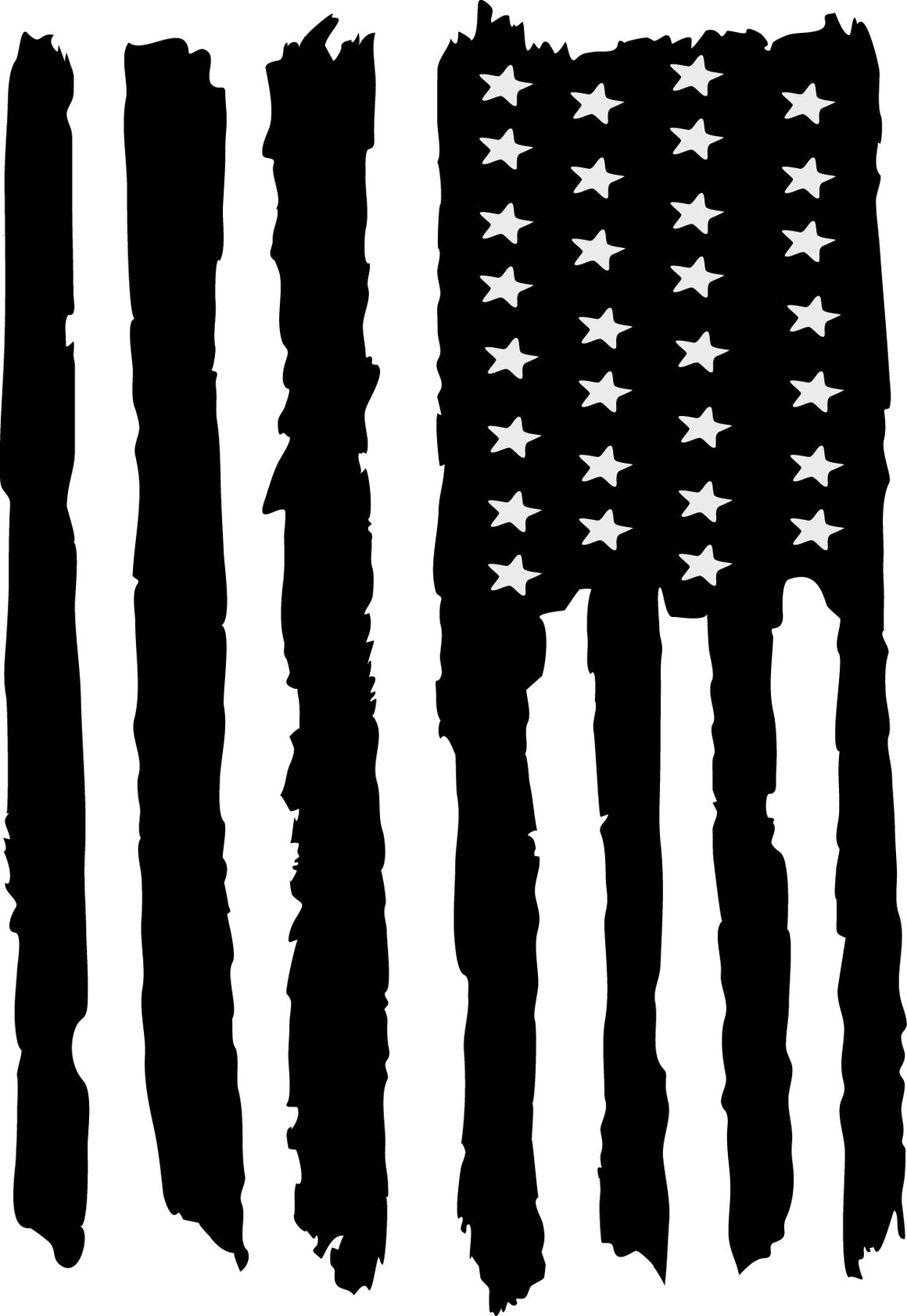 Matte Black United States Worn American Flag Decal Nostalgia Decals Patriotic Vinyl Graphics